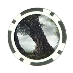 Trees Forest Woods Drawing Fantasy Dream Poker Chip Card Guard by Uceng