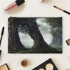 Trees Forest Woods Drawing Fantasy Dream Cosmetic Bag (large) by Uceng