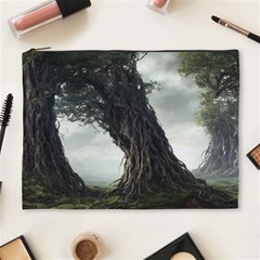 Trees Forest Woods Drawing Fantasy Dream Cosmetic Bag (xl) by Uceng