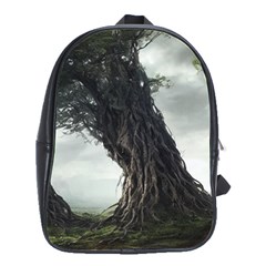 Trees Forest Woods Drawing Fantasy Dream School Bag (large) by Uceng