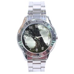 Trees Forest Woods Drawing Fantasy Dream Stainless Steel Analogue Watch by Uceng