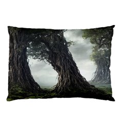 Trees Forest Woods Drawing Fantasy Dream Pillow Case (two Sides) by Uceng