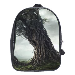 Trees Forest Woods Drawing Fantasy Dream School Bag (xl) by Uceng