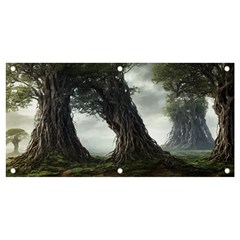 Trees Forest Woods Drawing Fantasy Dream Banner And Sign 4  X 2 