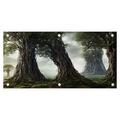 Trees Forest Woods Drawing Fantasy Dream Banner And Sign 6  X 3  by Uceng