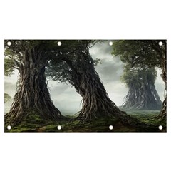 Trees Forest Woods Drawing Fantasy Dream Banner And Sign 7  X 4  by Uceng