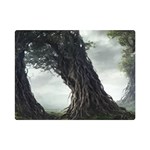 Trees Forest Woods Drawing Fantasy Dream Flano Blanket (Mini) 35 x27  Blanket Front