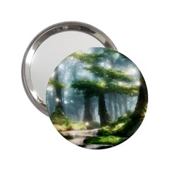 Forest Wood Nature Lake Swamp Water Trees 2 25  Handbag Mirrors by Uceng