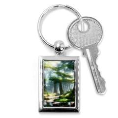 Forest Wood Nature Lake Swamp Water Trees Key Chain (rectangle) by Uceng