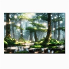 Forest Wood Nature Lake Swamp Water Trees Postcards 5  X 7  (pkg Of 10) by Uceng