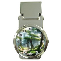 Forest Wood Nature Lake Swamp Water Trees Money Clip Watches by Uceng