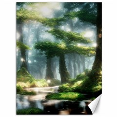 Forest Wood Nature Lake Swamp Water Trees Canvas 36  X 48  by Uceng