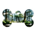 Forest Wood Nature Lake Swamp Water Trees Dog Tag Bone (One Side) Front