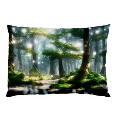 Forest Wood Nature Lake Swamp Water Trees Pillow Case by Uceng