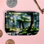 Forest Wood Nature Lake Swamp Water Trees Mini Coin Purse Front