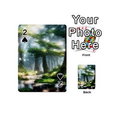 Forest Wood Nature Lake Swamp Water Trees Playing Cards 54 Designs (mini) by Uceng