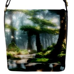 Forest Wood Nature Lake Swamp Water Trees Flap Closure Messenger Bag (s) by Uceng