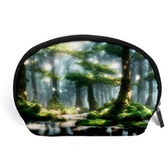 Forest Wood Nature Lake Swamp Water Trees Accessory Pouch (large) by Uceng