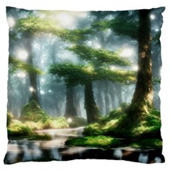 Forest Wood Nature Lake Swamp Water Trees Standard Flano Cushion Case (one Side) by Uceng