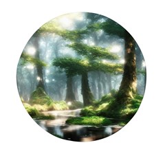 Forest Wood Nature Lake Swamp Water Trees Mini Round Pill Box (pack Of 5) by Uceng