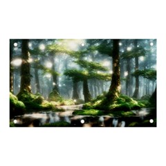 Forest Wood Nature Lake Swamp Water Trees Banner And Sign 5  X 3  by Uceng