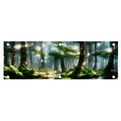 Forest Wood Nature Lake Swamp Water Trees Banner And Sign 6  X 2  by Uceng