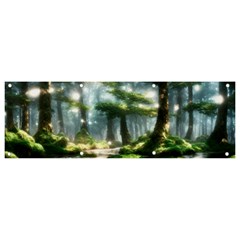 Forest Wood Nature Lake Swamp Water Trees Banner And Sign 9  X 3 