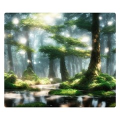 Forest Wood Nature Lake Swamp Water Trees Flano Blanket (small) by Uceng