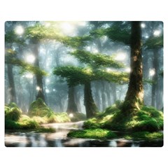 Forest Wood Nature Lake Swamp Water Trees Flano Blanket (medium) by Uceng