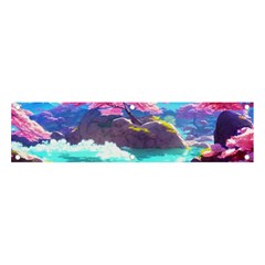 Fantasy Japan Mountains Cherry Blossoms Nature Banner And Sign 4  X 1  by Uceng