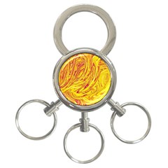 Red Yellow Abstract Wallpapers Abstracts Liquids 3-ring Key Chain by Uceng