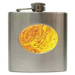 Red Yellow Abstract Wallpapers Abstracts Liquids Hip Flask (6 Oz)