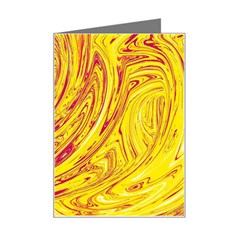 Red Yellow Abstract Wallpapers Abstracts Liquids Mini Greeting Card