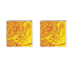 Red Yellow Abstract Wallpapers Abstracts Liquids Cufflinks (square) by Uceng