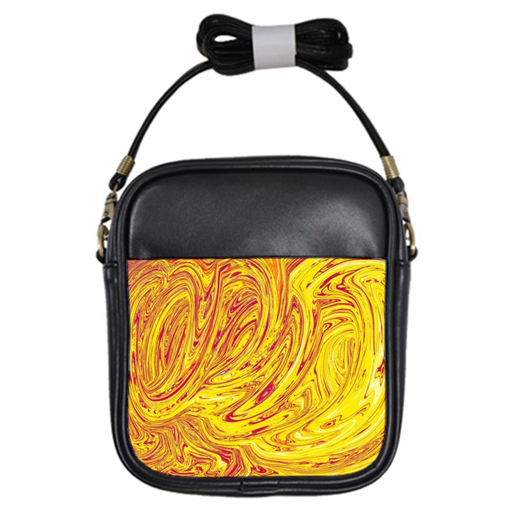 Red Yellow Abstract Wallpapers Abstracts Liquids Girls Sling Bag