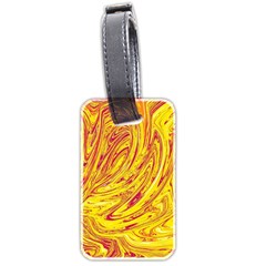 Red Yellow Abstract Wallpapers Abstracts Liquids Luggage Tag (two Sides) by Uceng