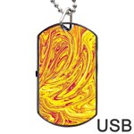 Red Yellow Abstract Wallpapers Abstracts Liquids Dog Tag USB Flash (Two Sides) Back