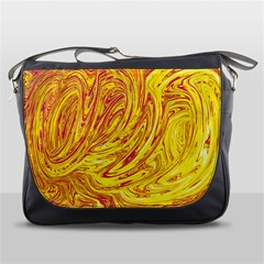 Red Yellow Abstract Wallpapers Abstracts Liquids Messenger Bag by Uceng