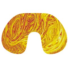 Red Yellow Abstract Wallpapers Abstracts Liquids Travel Neck Pillow by Uceng