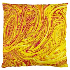 Red Yellow Abstract Wallpapers Abstracts Liquids Large Flano Cushion Case (one Side) by Uceng