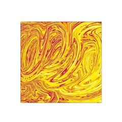 Red Yellow Abstract Wallpapers Abstracts Liquids Satin Bandana Scarf 22  X 22  by Uceng