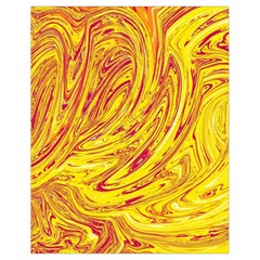 Red Yellow Abstract Wallpapers Abstracts Liquids Drawstring Bag (small) by Uceng