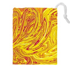 Red Yellow Abstract Wallpapers Abstracts Liquids Drawstring Pouch (5xl) by Uceng