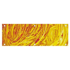 Red Yellow Abstract Wallpapers Abstracts Liquids Banner And Sign 6  X 2  by Uceng