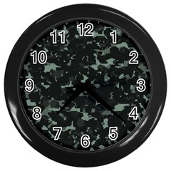 Pattern Texture Army Military Background Wall Clock (black) by Uceng