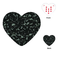 Pattern Texture Army Military Background Playing Cards Single Design (heart) by Uceng