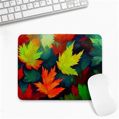 Leaves Foliage Autumn Nature Forest Fall Small Mousepad by Uceng