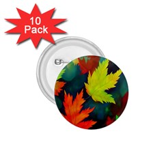 Leaves Foliage Autumn Nature Forest Fall 1 75  Buttons (10 Pack) by Uceng