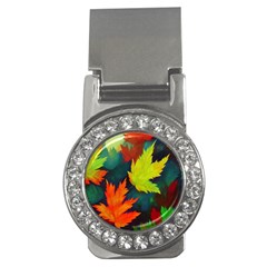 Leaves Foliage Autumn Nature Forest Fall Money Clips (cz)  by Uceng