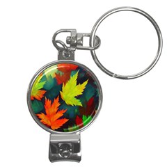 Leaves Foliage Autumn Nature Forest Fall Nail Clippers Key Chain